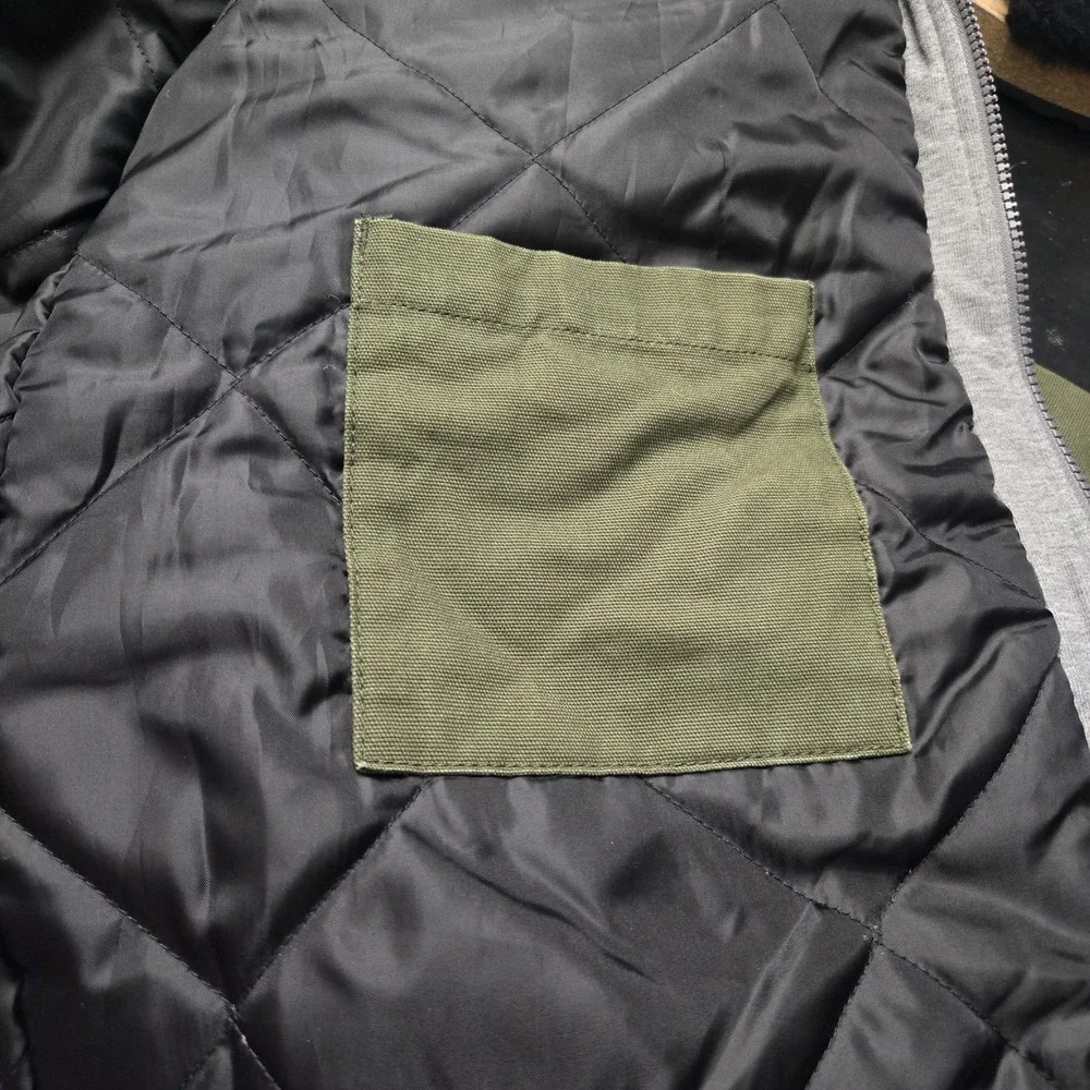 Dickies Canvas Hooded Shirt Jacket Mens Medium Olive Green Work Chore Utility